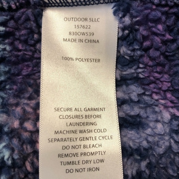 EDDIE Bauer Outdoor Girls Purple/Blue Sherpa Hooded Jacket Size L(14/16) - Picture 11 of 16